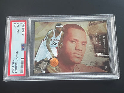 2004 SPx LeBron James #13 PSA 8 Cleveland Cavaliers - horizontal