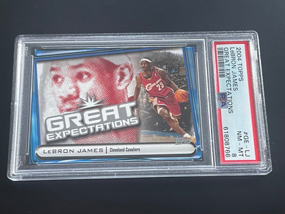 2004 Topps LeBron James Great Expectations #GE-LJ PSA 8 Cleveland Cavaliers - horizontal