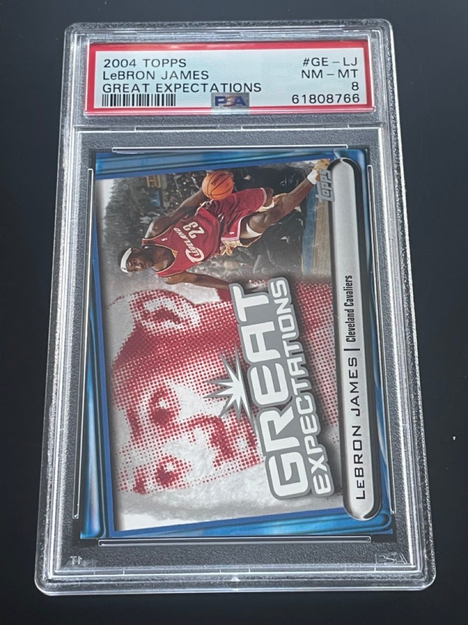 2004 Topps LeBron James Great Expectations #GE-LJ PSA 8 Cleveland Cavaliers