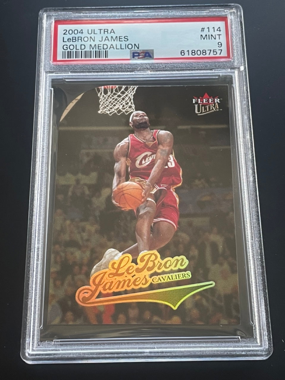 2004 Ultra LeBron James #114 Gold Medallion PSA 9 Cleveland Cavaliers