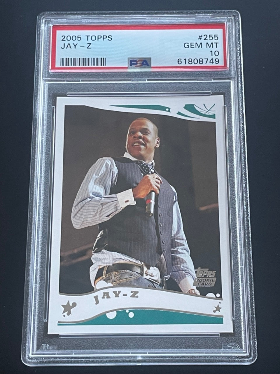 2005 Topps Jay-Z Rookie Card #255 PSA 10 Brooklyn Nets