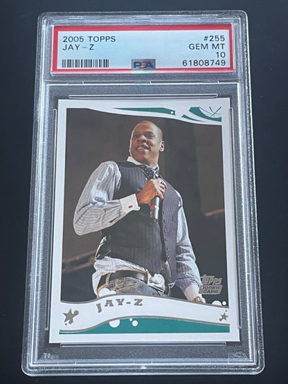 2005 Topps Jay-Z Rookie Card #255 PSA 10 Brooklyn Nets