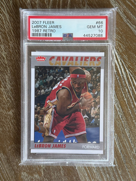 2007 Fleer LeBron James 1987 Retro #66 PSA 10