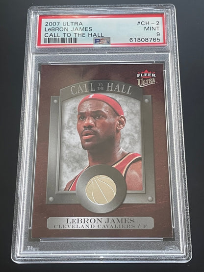2007 Ultra LeBron James #CH-2 Call to the Hall PSA 9 Cleveland Cavaliers