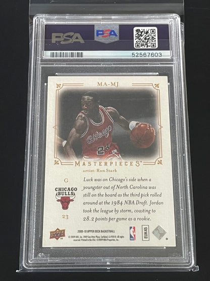 2009 U.D. Masterpieces Michael Jordan #MA-MJ PSA 10 Chicago Bulls - back