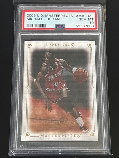 2009 U.D. Masterpieces Michael Jordan #MA-MJ PSA 10 Chicago Bulls