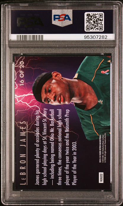 2013 Fleer Retro LeBron James Ultra Scoring Kings #16 PSA 9 - back