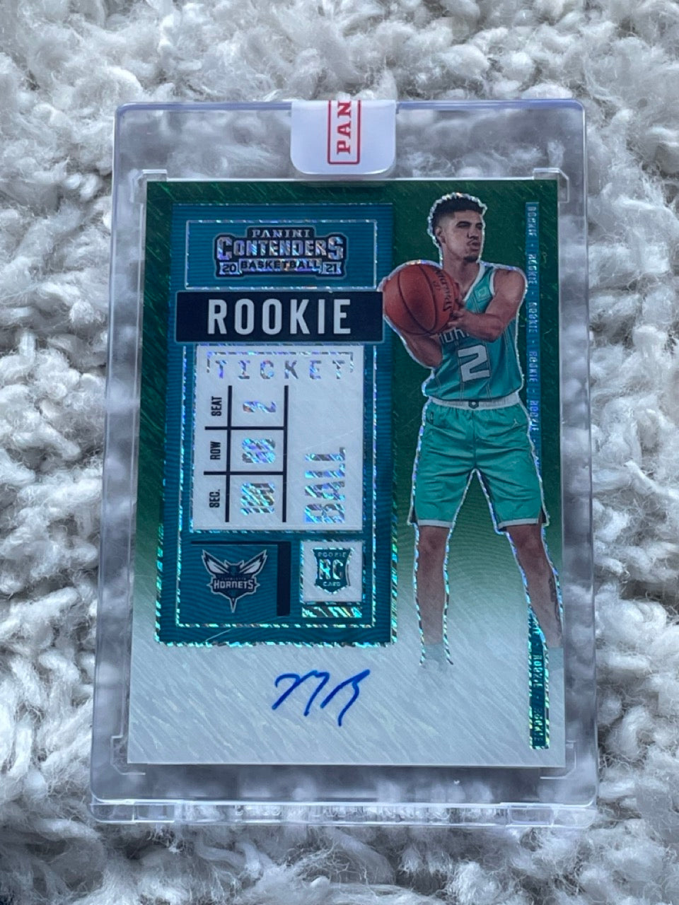 2020 Panini Contenders LaMelo Ball Rookie Auto #125 Premium Green Shimmer SEALED