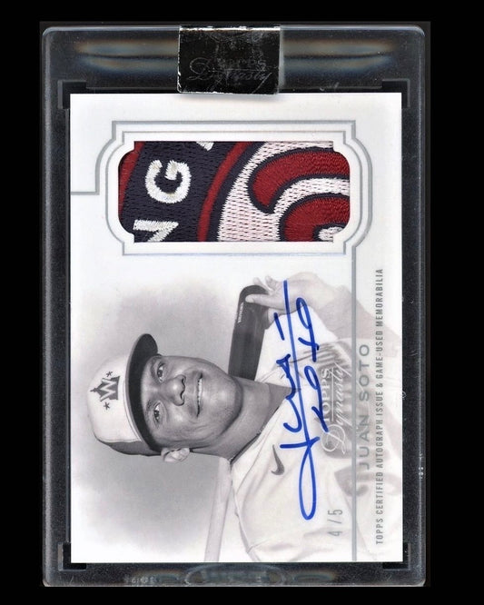 2020 Topps Dynasty Juan Soto Game Used Patch Auto /5 Sealed #JS3