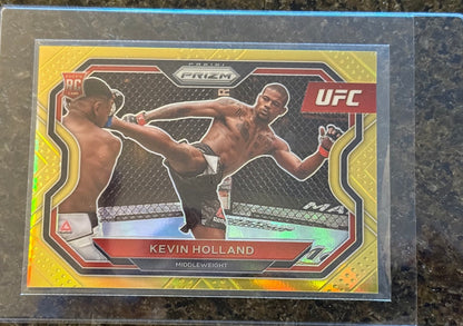 2021 Panini Prizm UFC Kevin Holland #171 Gold Prizm /10 RC