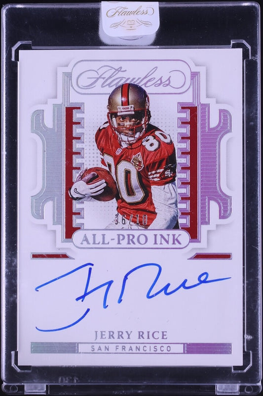 2022 Panini Flawless Jerry Rice All-Pro Ink Silver Auto /10 Sealed