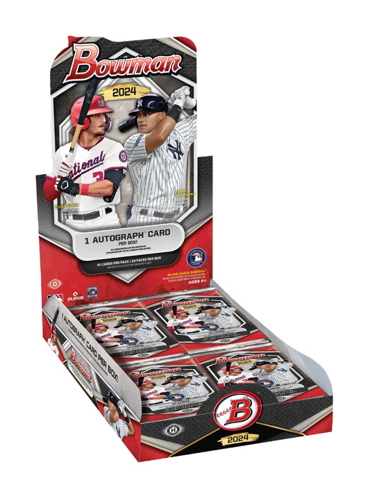 2024 Bowman Baseball Hobby Box, Factory Sealed 24 packs, 10 cards in each pack