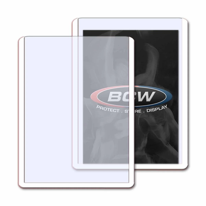 25 Pack BCW Topload Card Holders (Standard Size 3x4, Multiple Border Colors) - white single