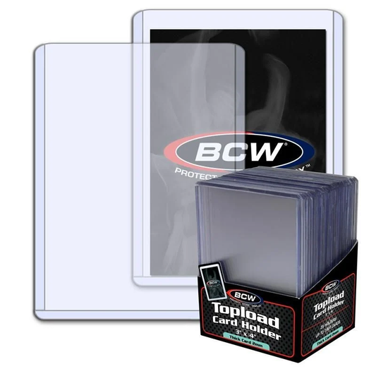 25 Pack BCW Thick Top Loaders (Standard Size 3x4) - 79 PT.