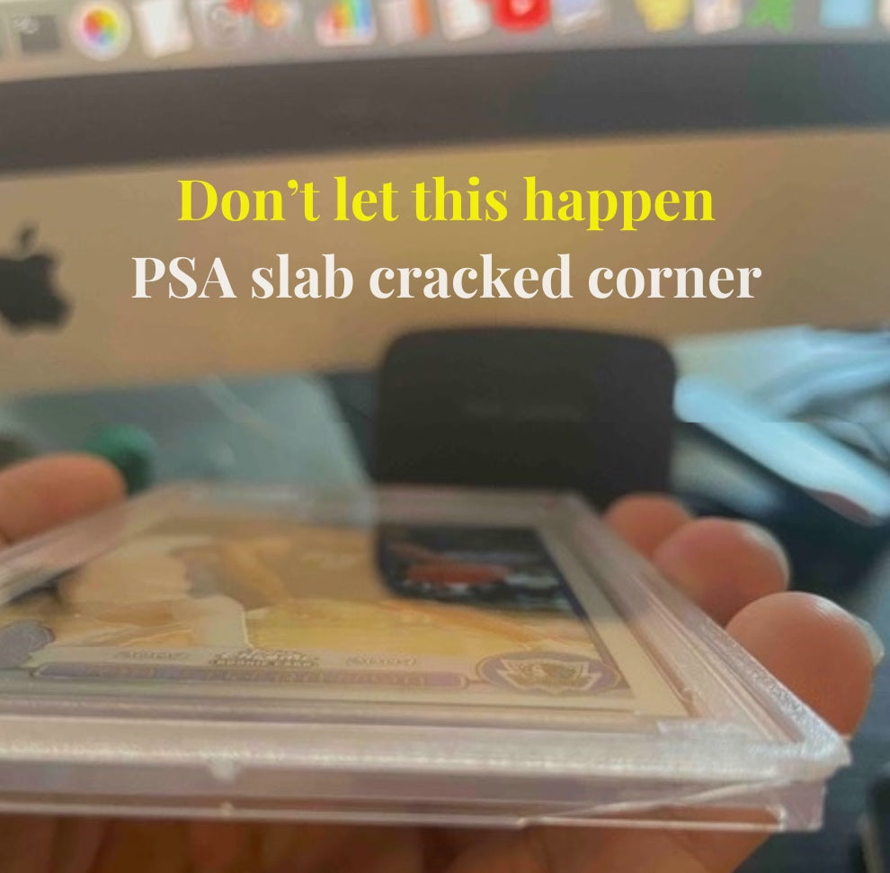 PSA Slab Cracked Corner - use Case Bumpers to prevent damage and avoid needing to reholder cards