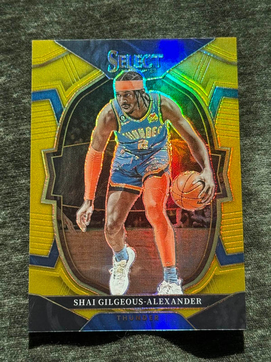2022 Select Shai Gilgeous Alexander Gold Prizm /10 Concourse #56