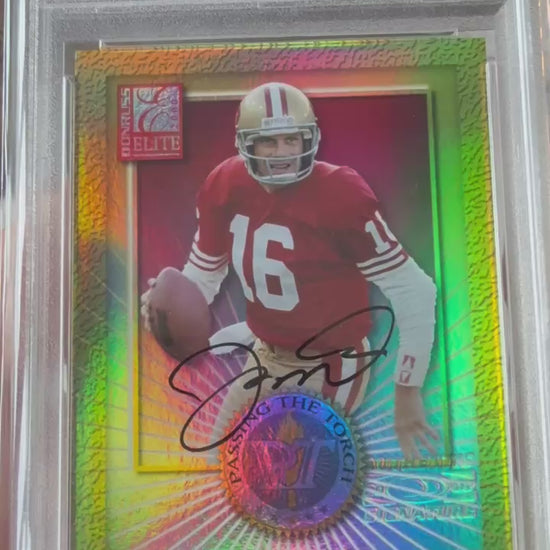 2000 Donruss Elite Joe Montana Passing the Torch Auto #PT5 #77/1500 PSA 10 - video