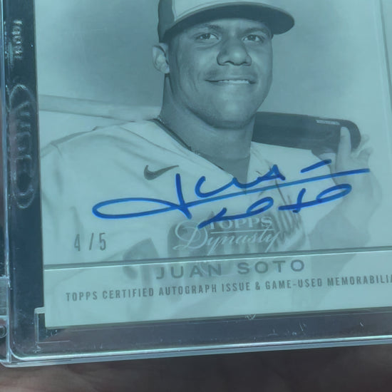 2020 Topps Dynasty Juan Soto Game Used Patch Auto /5 Sealed #JS3 - video