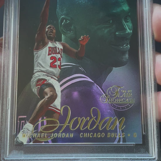 1996 Flair Showcase Michael Jordan Row 2 #23 PSA 9 Chicago Bulls - video