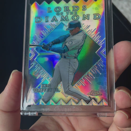 1999 Topps Chrome Ken Griffey Jr. Lords of the Diamond Refractor #LD1 Mariners - video