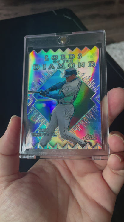 1999 Topps Chrome Ken Griffey Jr. Lords of the Diamond Refractor #LD1 Mariners - video