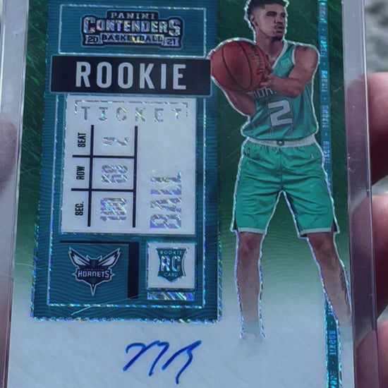 2020 Panini Contenders LaMelo Ball Rookie Auto #125 Premium Green Shimmer SEALED - video