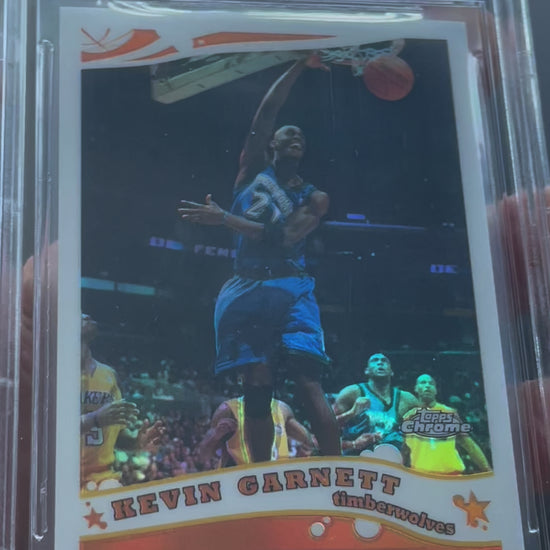 2005 Topps Chrome Kevin Garnett Refractor #64 /999 BGS 9 Mint Timberwolves - video