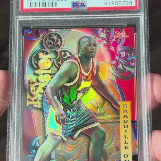 1997 Topps Chrome Shaquille O’Neal Season’s Best Refractor #21 PSA 8