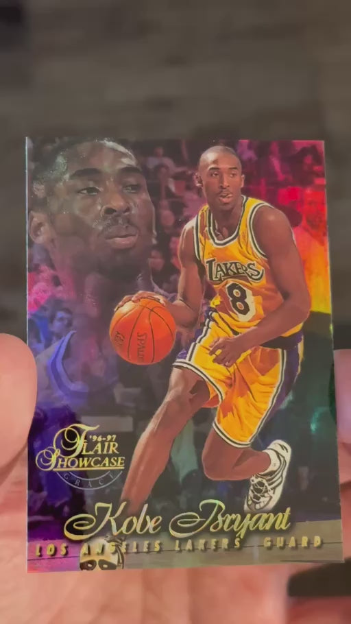 1996 Flair Showcase Kobe Bryant Row 1 #31 rookie card video