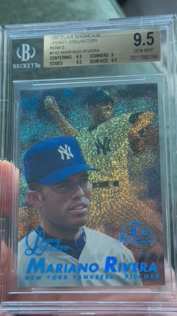 1997 Flair Showcase Mariano Rivera Row 0 #142 Legacy Collection /100 BGS 9.5 - video